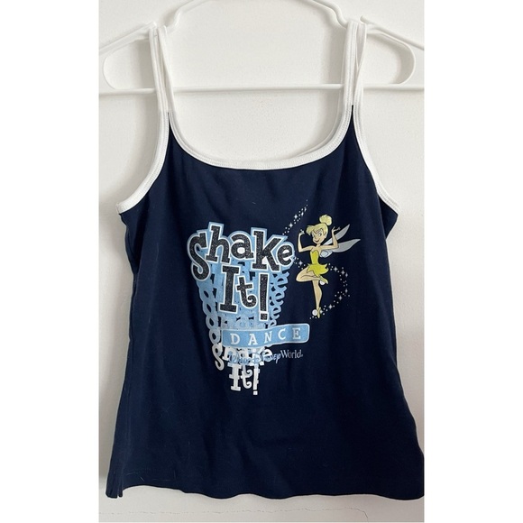 Disney • Tinker Bell Kids Tank Top - Navy White Shake It Dance - Picture 1 of 6